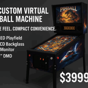 🛠️ 49" Custom Virtual Pinball Machine Full-Size Feel. Compact Convenience.
