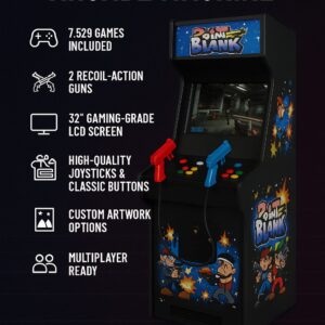 Upright Shooter Arcade – 2 Player Action Cabinet | Retrocade.store