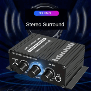 Amplifier 2 Channel  – 12V Stereo Audio Bass Treble Amp for Arcade & Pinball Machines
