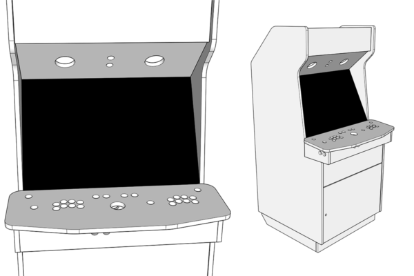 2 Player Arcade Cabinet Plans (Full Size DIY PDF + 3D CNC Files)