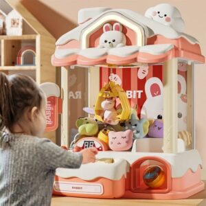 Mini Claw Machine Arcade Toy for Kids – Coin Operated Prize Crane Game