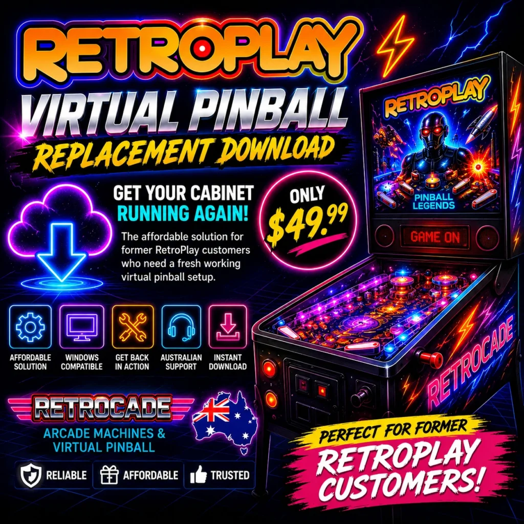 RetroPlay Virtual Pinball Replacement Download | RETROCADE
