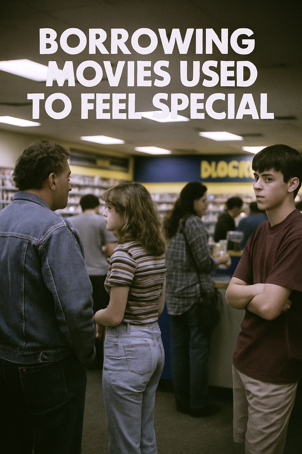 standing in line at Blockbuster on Friday nights second image