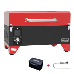 Asmoke AS300 Portable Pellet Grill and Smoker - Red