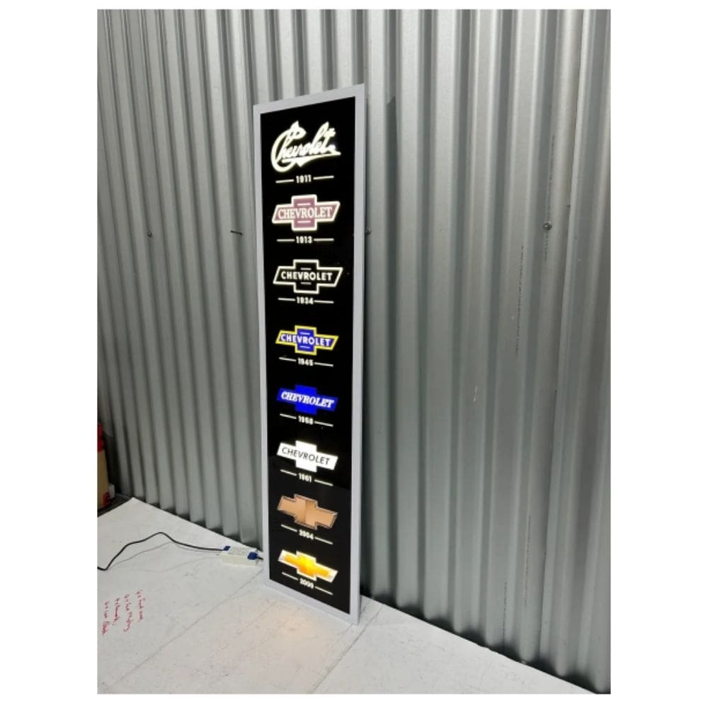 Chev Logo History LED Wall Hanging Light