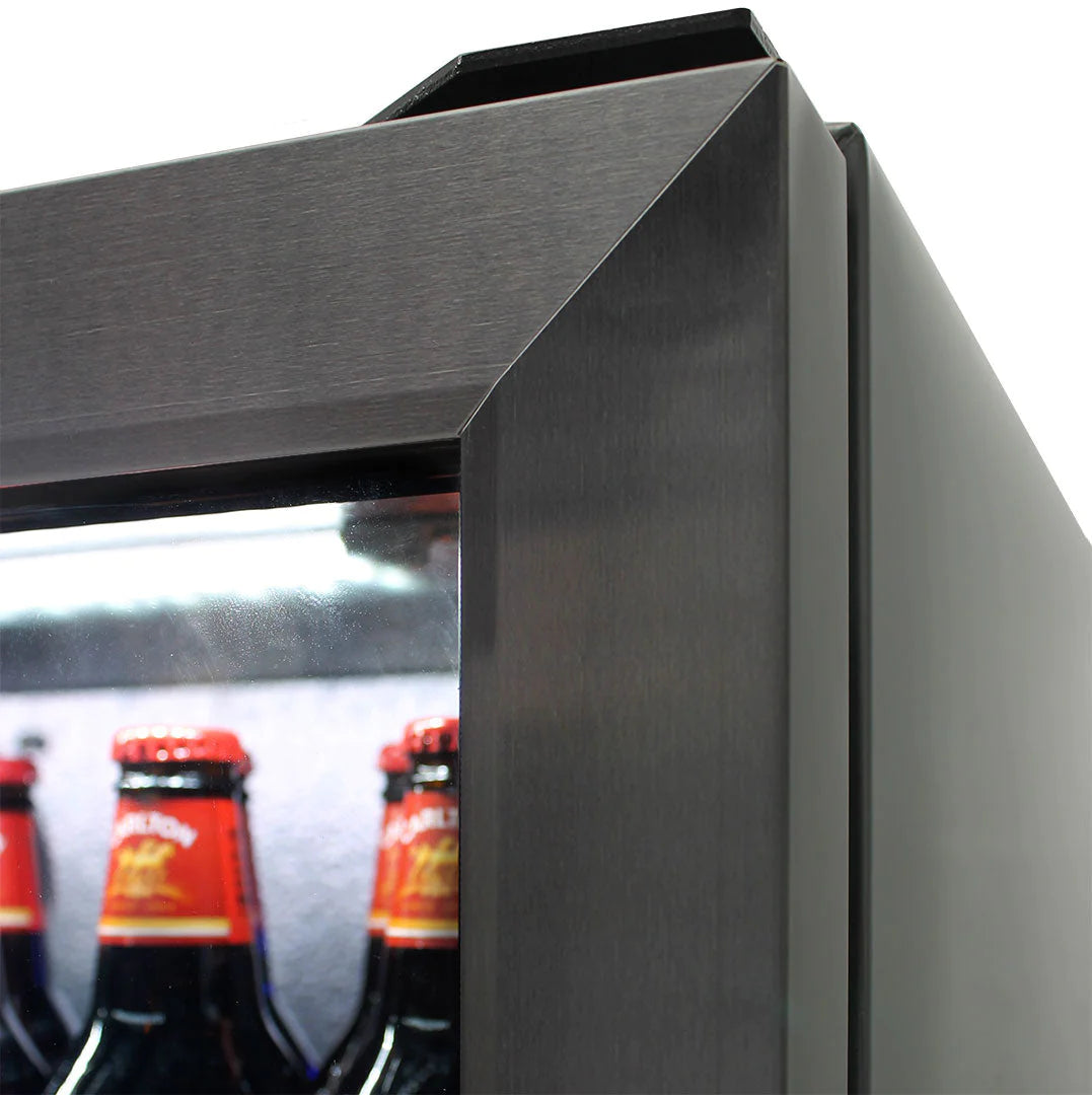 Schmick 304 Stainless Steel 118L Bar Fridge With Heated Glass