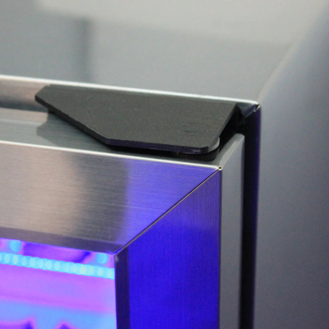 Schmick Black 118L Bar Fridge With Heated Glass Door