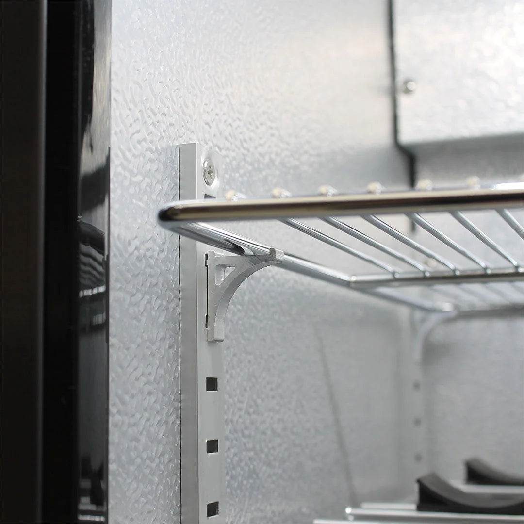 Schmick Black 118L Bar Fridge With Heated Glass Door