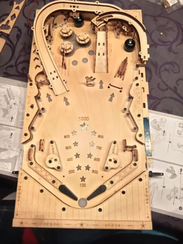 ROBOTIME 3D Wooden DIY Pinball Machine Puzzle photo review