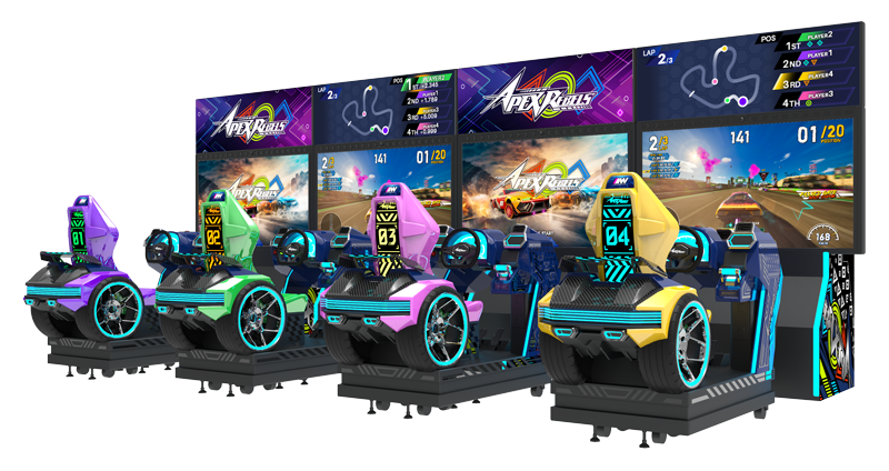 4-player setup for Apex Rebels by 3MindWave and Sega Amusements