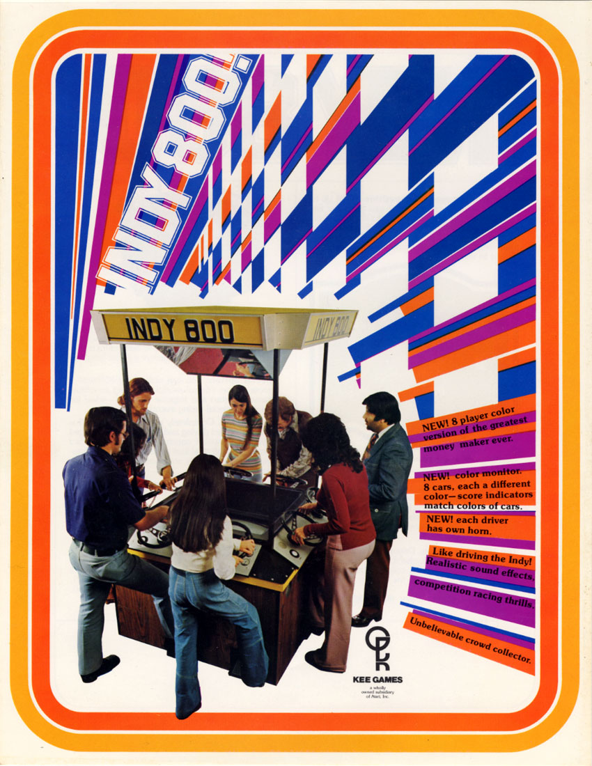 Atari Indy 800 game flyer