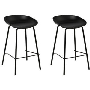 Artiss Set of 2 Metal Bar Stools - Black