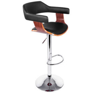 Artiss Wooden Bar Stool - Black and Wood