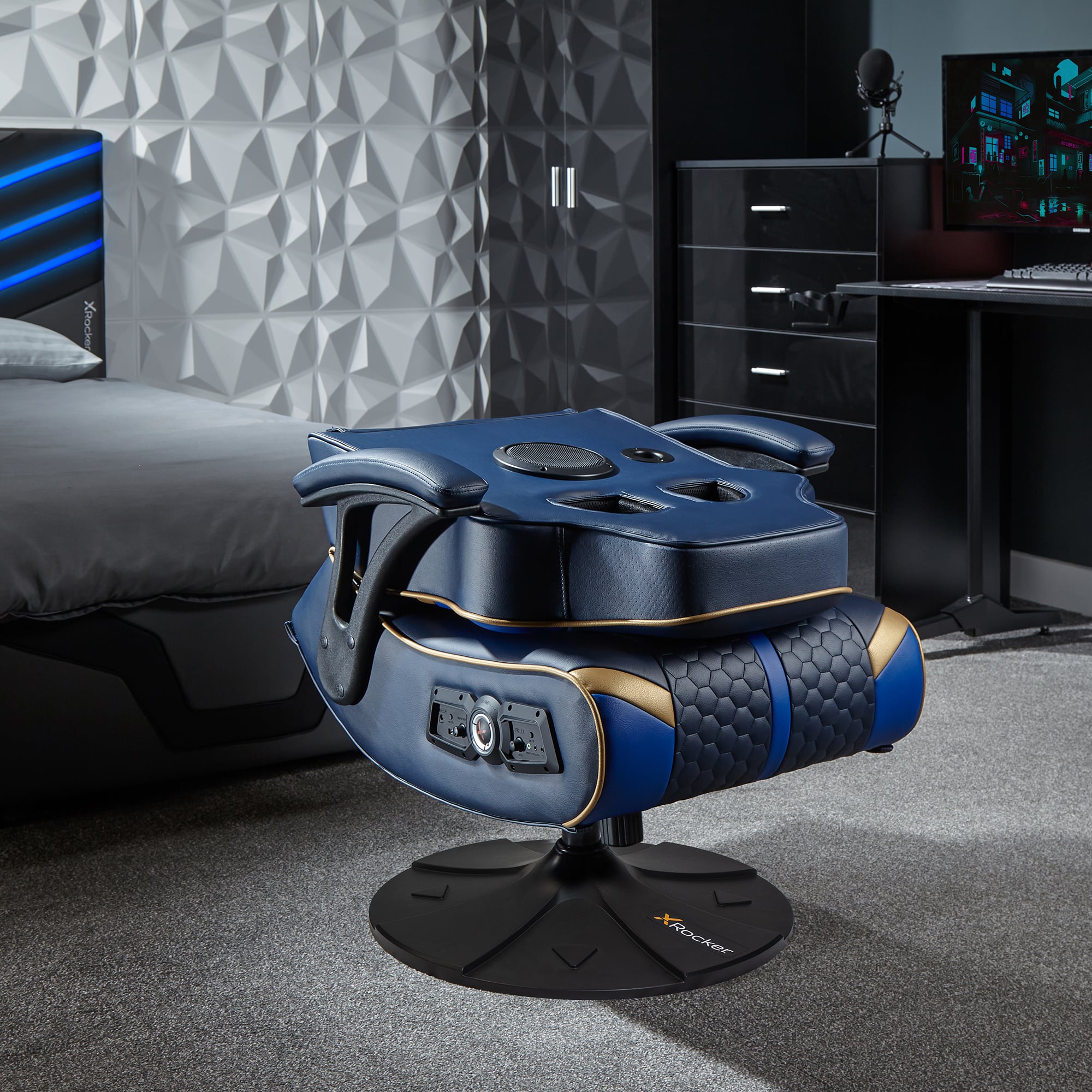 X Rocker Adrenaline 2.1 Bluetooth Audio Gaming Chair with Vibration