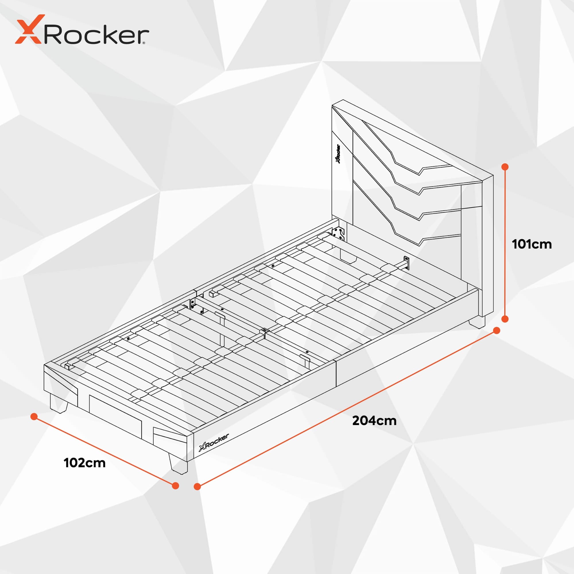 X Rocker Cerberus Gaming Bed - Red