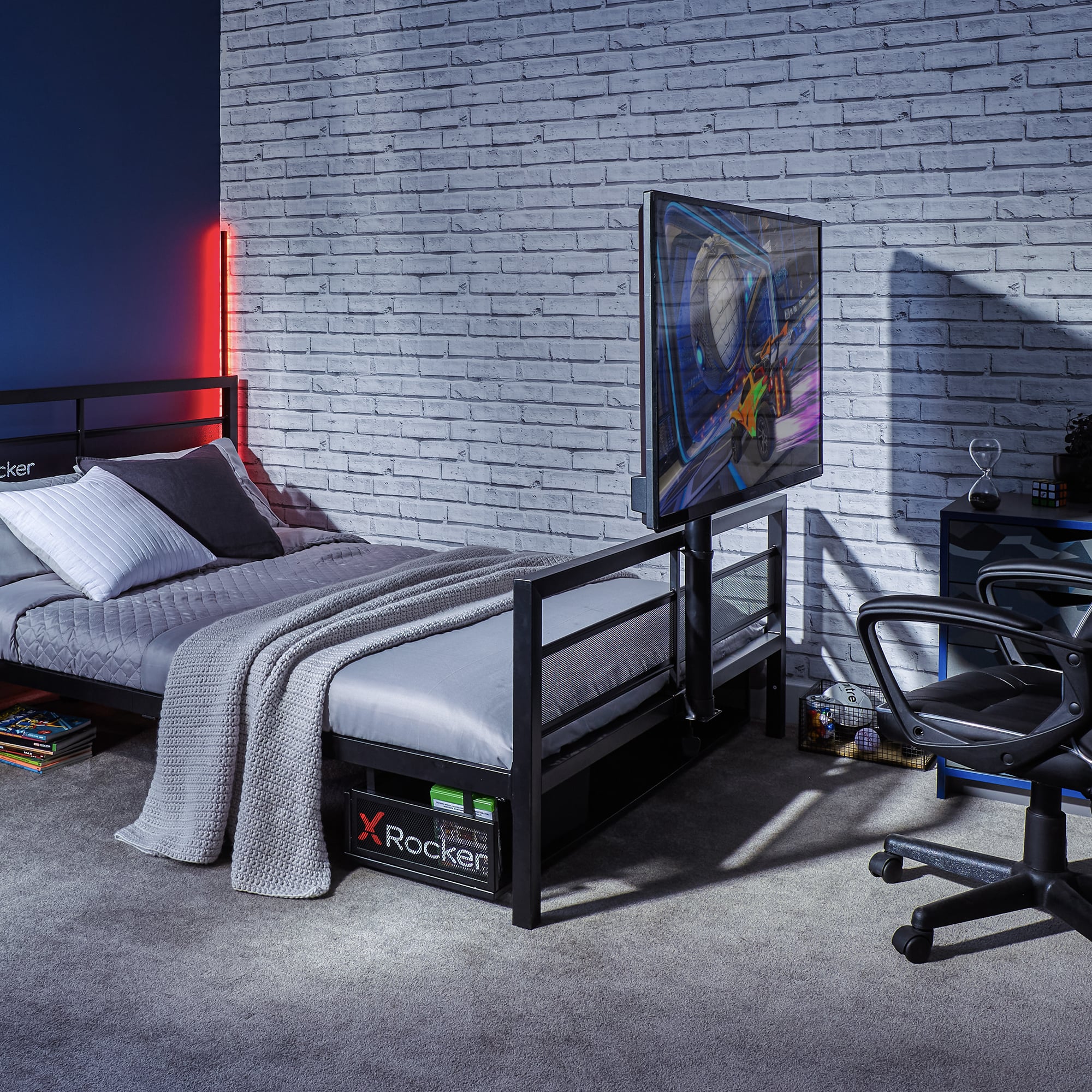 X Rocker Basecamp Gaming Double Bed - Black