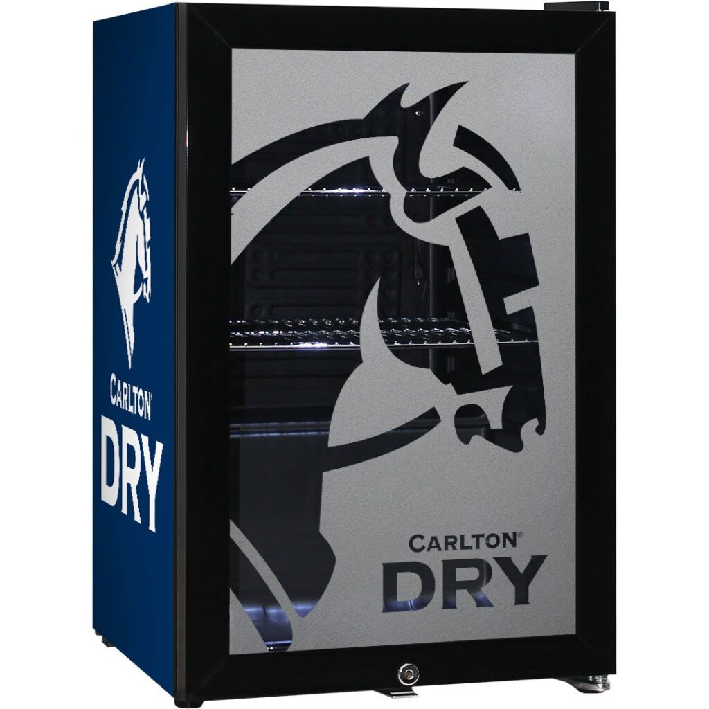 Beer Branded Glass Door 70L Bar Fridge With Frosted Door Logo