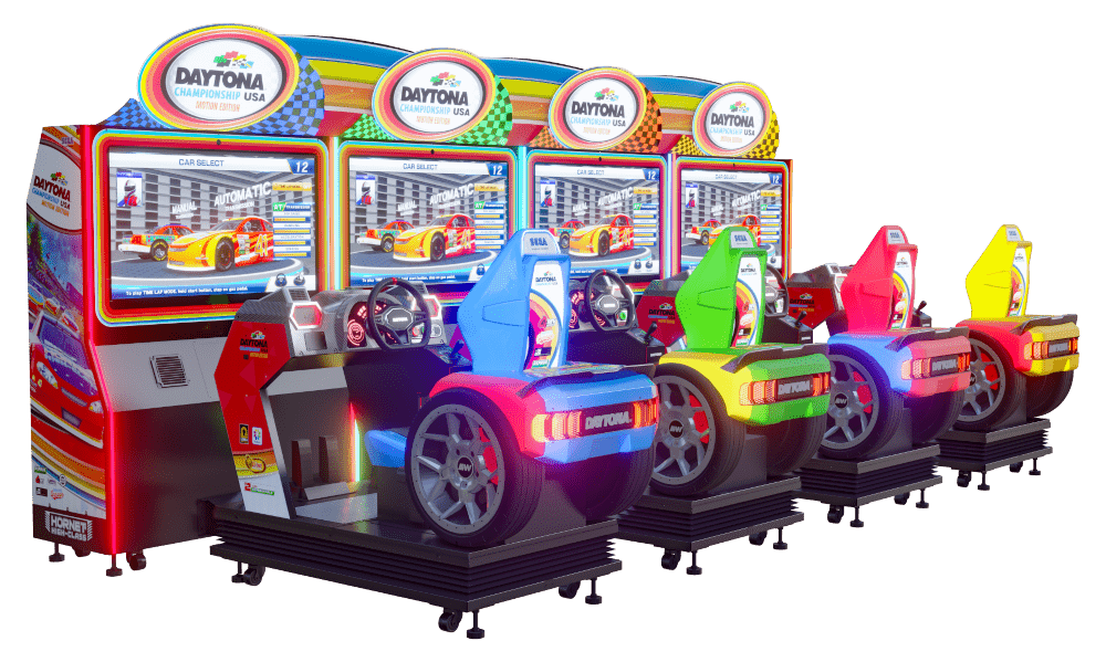 Daytona Championship USA Motion Deluxe quad linked model by Sega Amusements