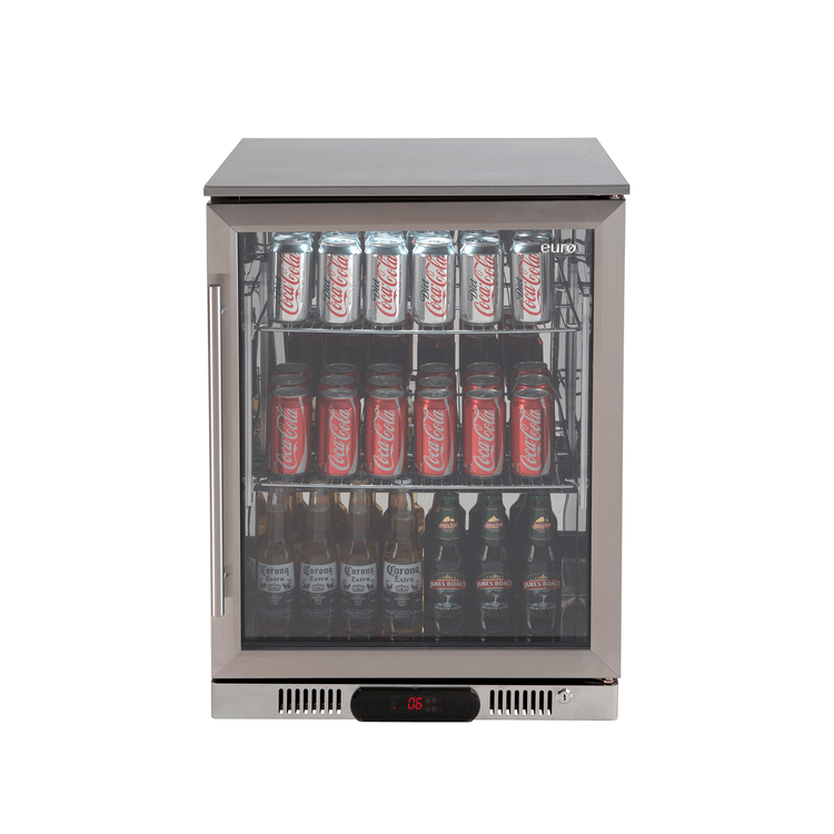 Euro Appliances 138lt Single Door Beverage Cooler - Stainless Steel