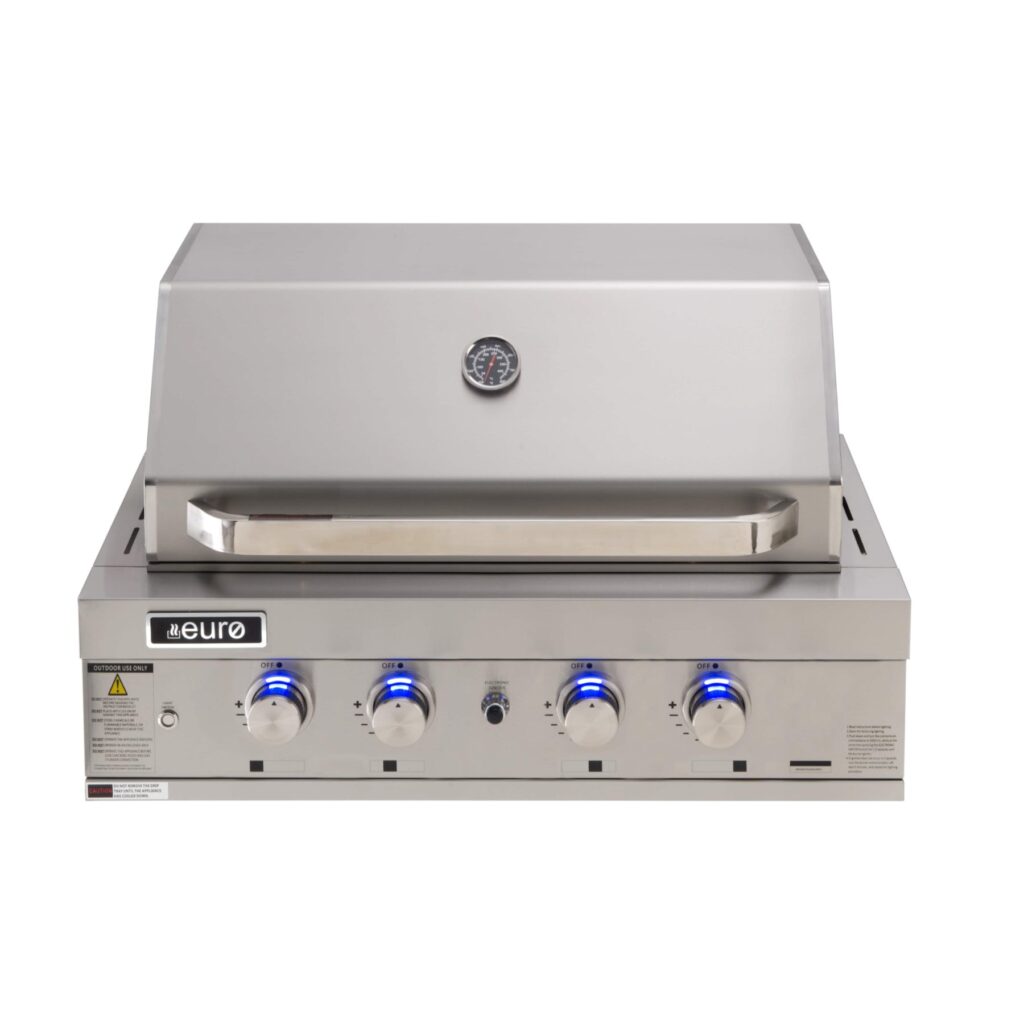 Euro Appliances 4 burner Built-In BBQ - Stainless Steel