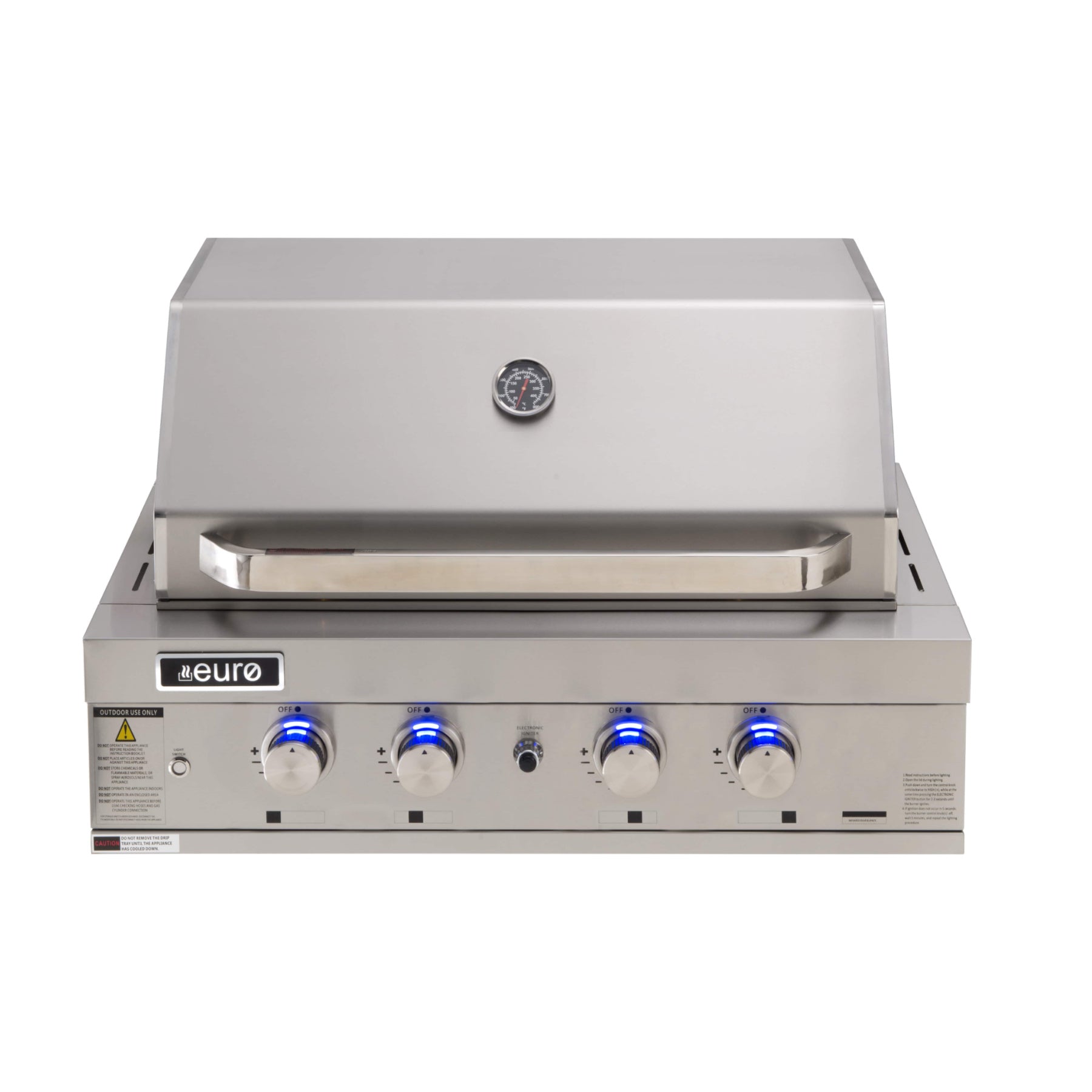 Euro Appliances 4 burner Built-In BBQ - Stainless Steel