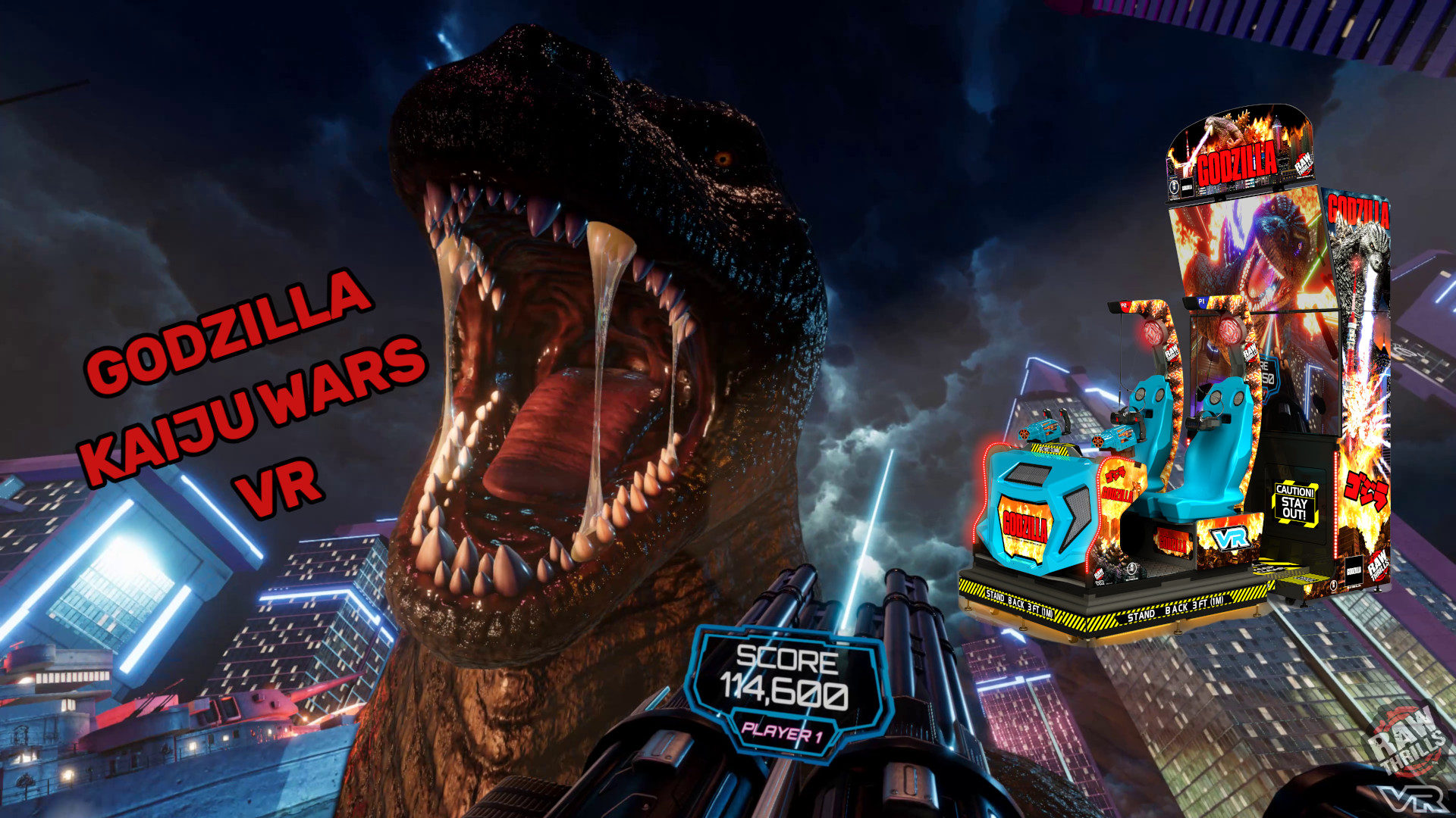 Raw Thrills Reveals Godzilla Kaiju Wars VR at IAAPA 2023