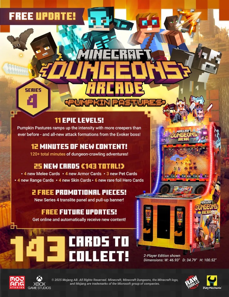 Minecraft Dungeons Arcade Series 4 flyer
