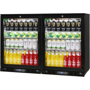 Alfresco Glass 2 Door Energy Efficient Bar Fridge