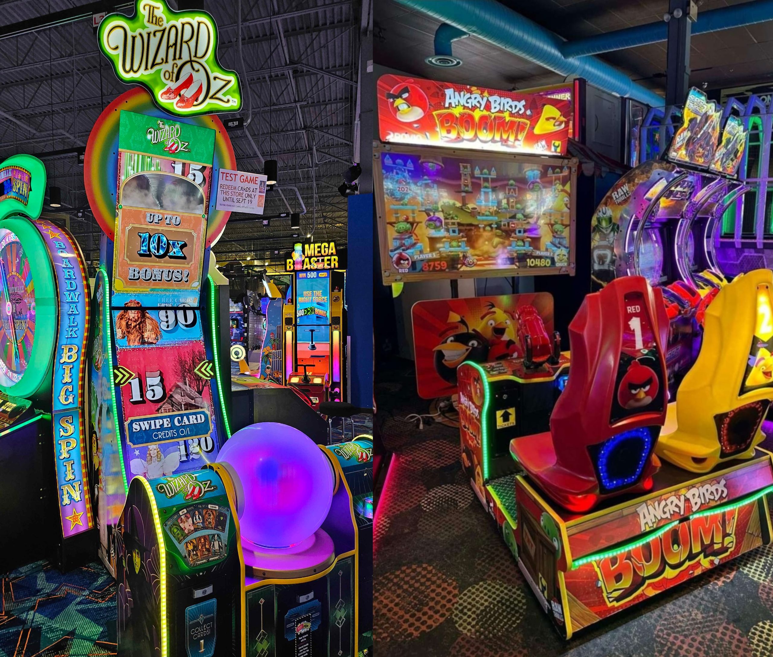 Raw Thrills' Wizard Of Oz and Angry Birds Boom