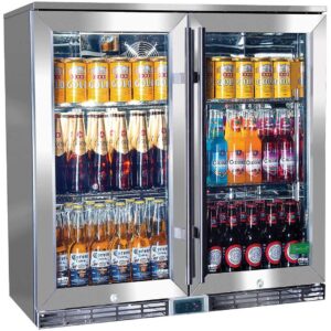 Rhino Glass 2 Door Energy Efficient Alfresco Bar Fridge