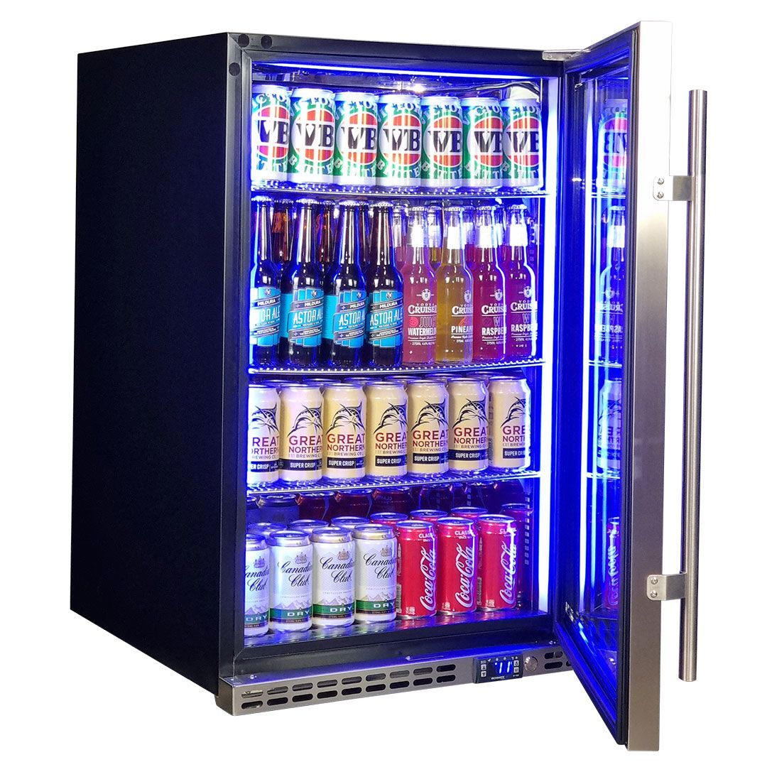 Schmick Stainless Steel Heated Glass Door Bar Fridge