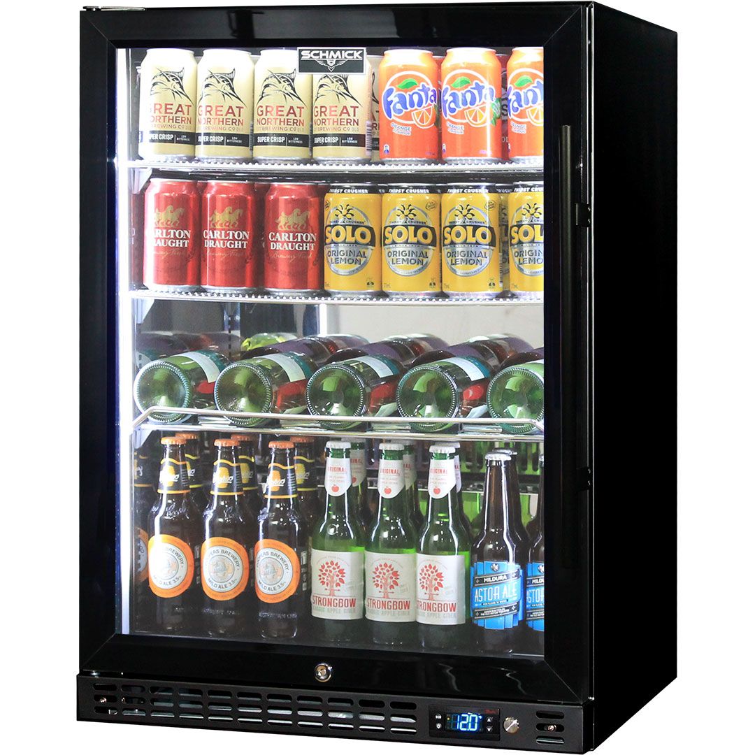 Schmick Under Bench Heated Glass Door Bar Fridge