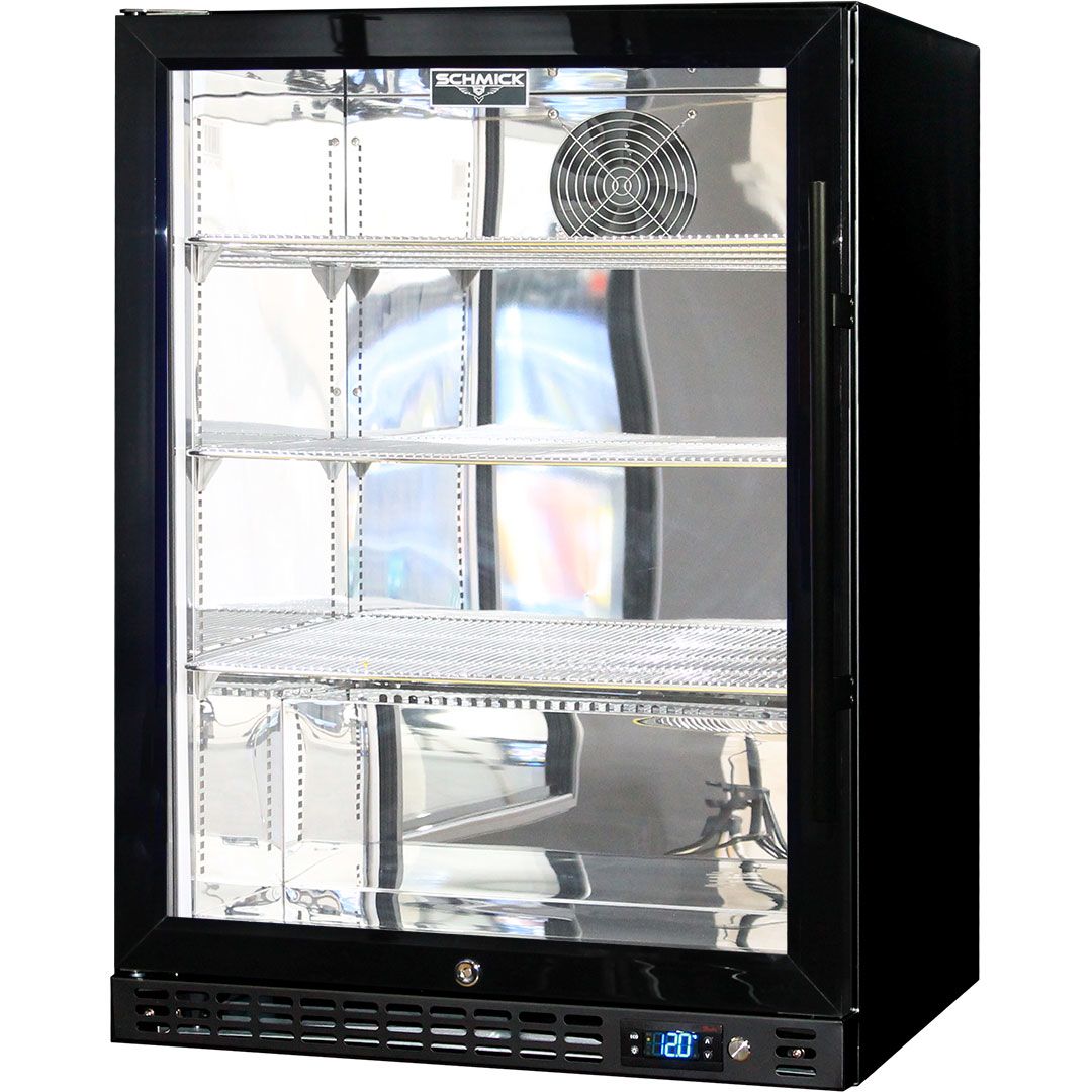 Schmick Under Bench Heated Glass Door Bar Fridge