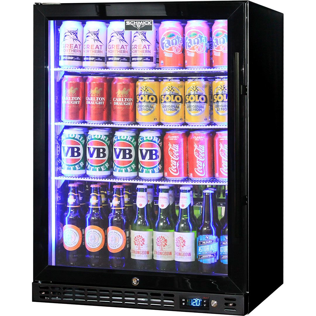 Schmick Under Bench Heated Glass Door Bar Fridge