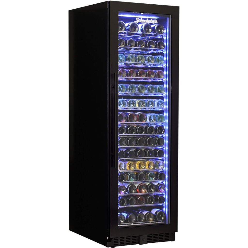Schmick Upright Glass Door Black Wine Fridge