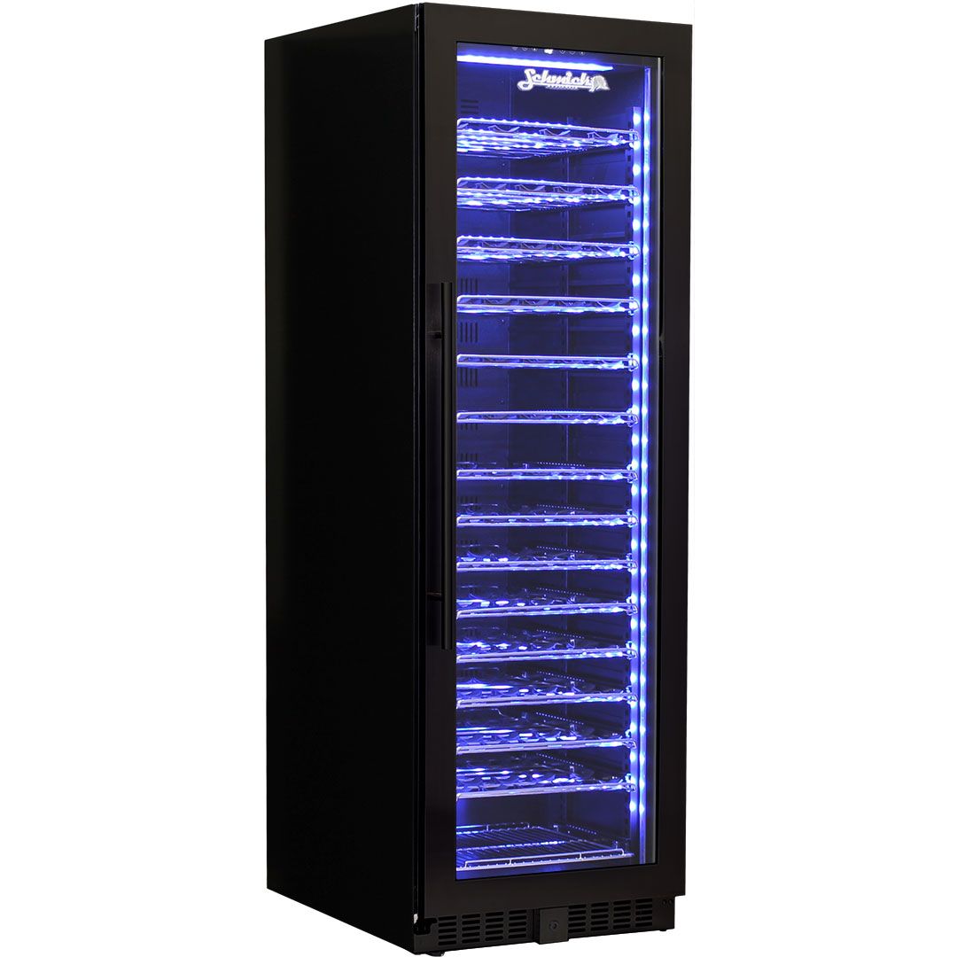 Schmick Upright Glass Door Black Wine Fridge