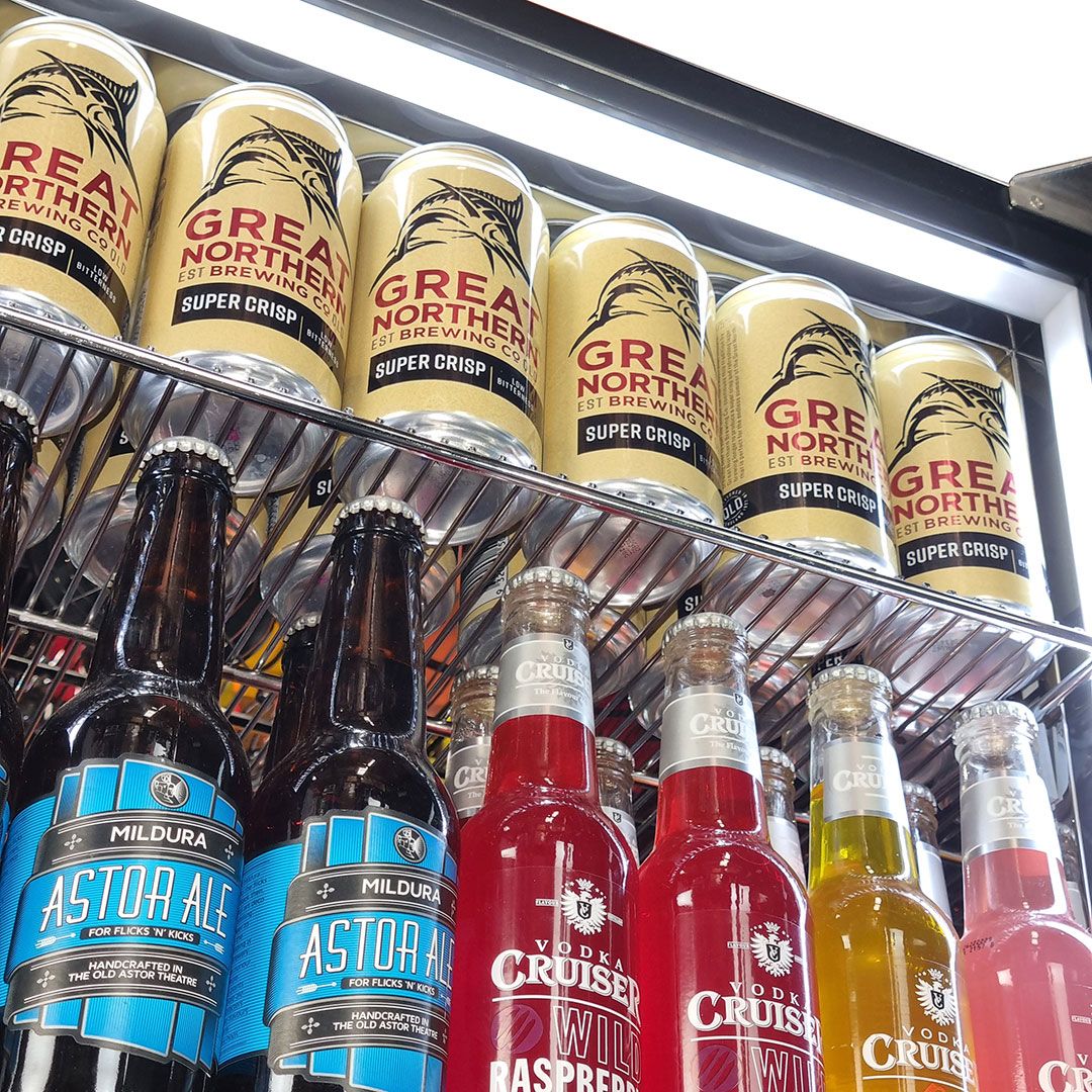 Schmick Stainless Steel Heated Glass Door Bar Fridge