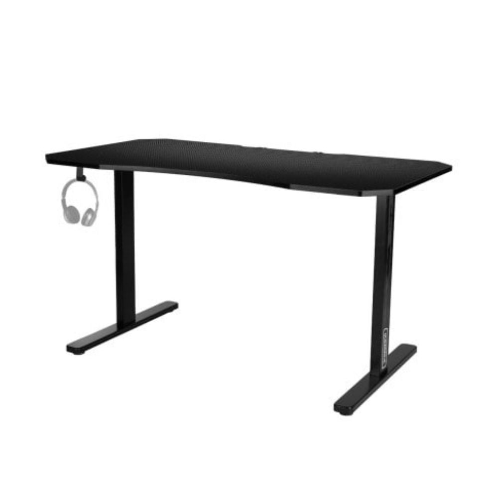 Overdrive Black Carbon Fiber Gaming Desk