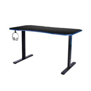 Overdrive Black and Blue Carbon Fiber Gaming Desk