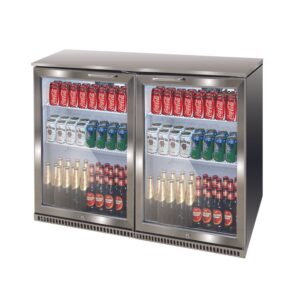 Airflo 2 Door Stainless Steel Bar Fridge