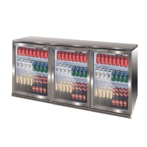 Airflo 3 Door Stainless Steel Bar Fridge