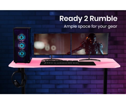 Overdrive Pink Gaming Desk