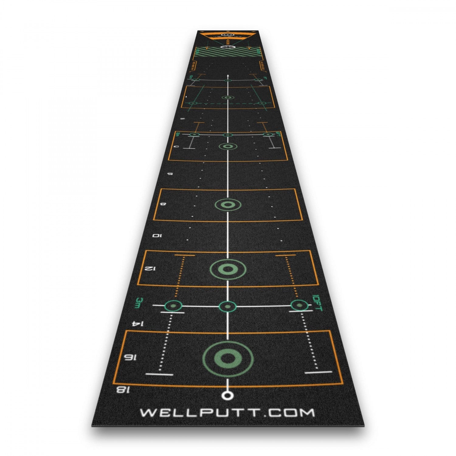 Wellputt 4m Putting Mat - Classic Black
