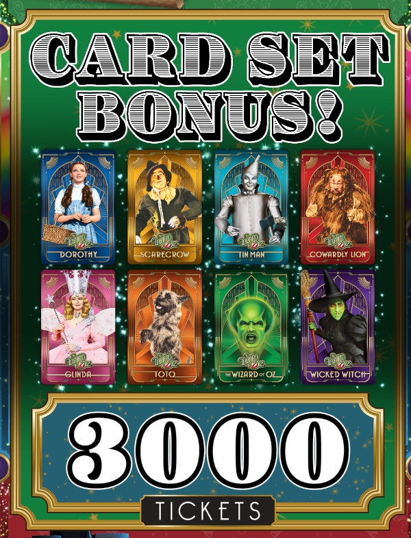 Wizard of Oz cards, Raw Thrills