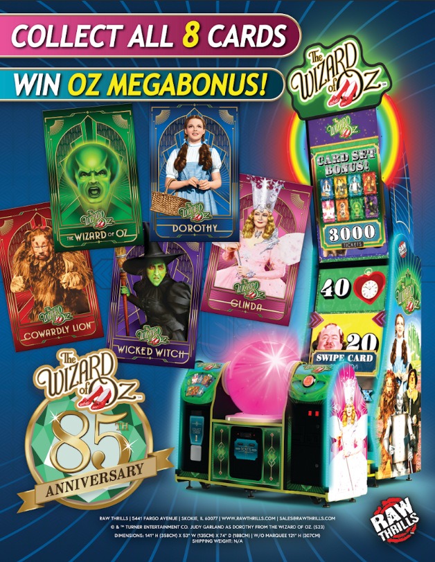 Raw Thrills Reveals The Wizard of Oz Redemption Arcade Game