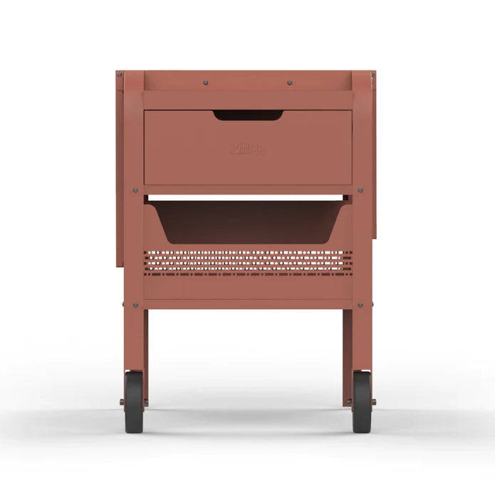 ZiiPa Fredda Deluxe Garden Trolley with Side Tables - Terracotta
