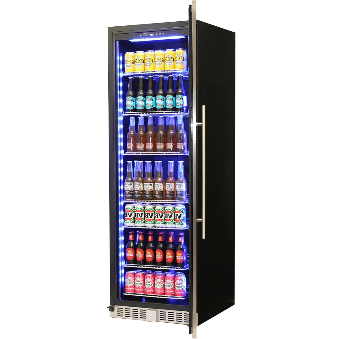 Schmick Glass Door Upright 405L Bar Fridge With Stainless Steel Door