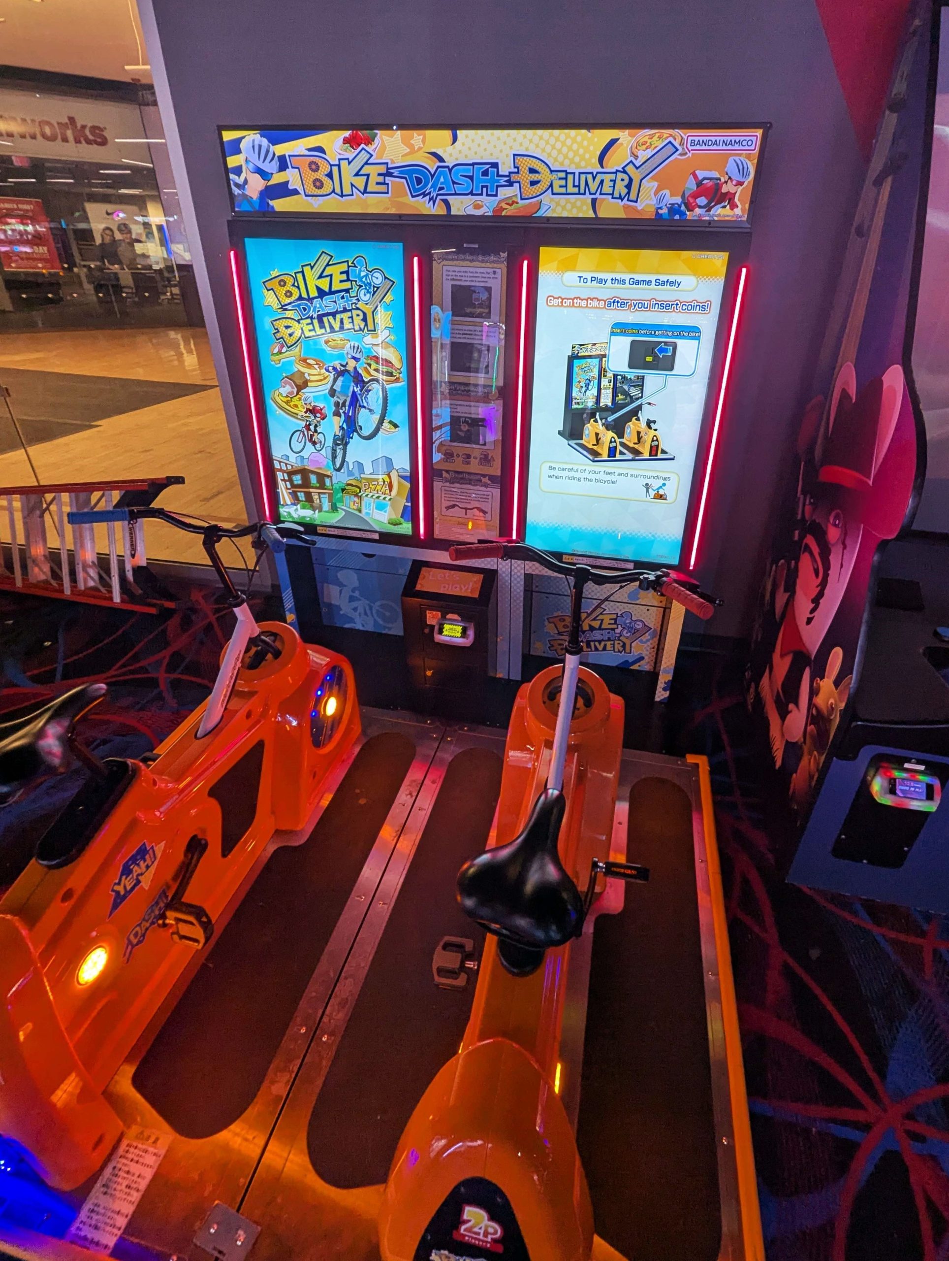 Bike Dash Delivery by Bandai Namco Amusements on test at Round1, Fox Valley Mall, IL