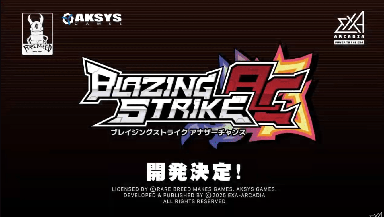Blazing Strike AC, revealed at EVO Japan 2025 by exA-Arcadia