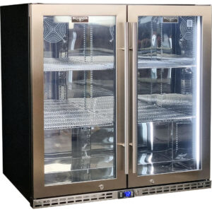 Schmick Quiet Running Front Venting Under Bench 2 Door 274L Bar Fridge